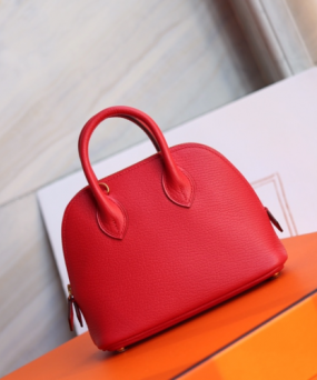 에르메스 미니 볼리드백 레드 금장 염소가죽